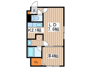 ＨＯＰＥ月寒中央Ｂの物件間取画像